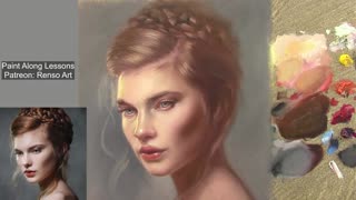 Live oil painting