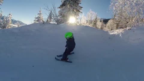 2-Year-Old Skiing Prodigy Shows Off Amazing Skills
