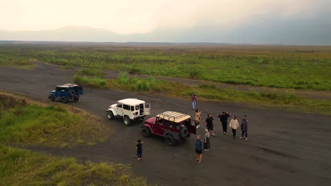 Cinematic Jeep Adventure at Mount Bromo, East Java Indonesia