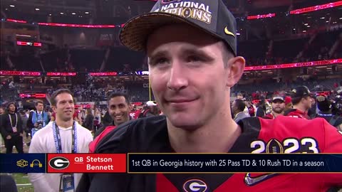 BRUTAL. STONE COLD. EXECUTION! - Stetson Bennett reacts to historic TCU blowout SC with SVP