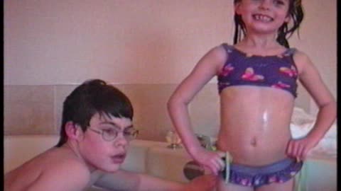 CHEYANNE AND CHASE IN HOTEL ROOM HOT TUB