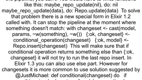 elixir how to add conditional pipe into pipeline