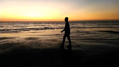 Alone Walk Status - Sundown - Beach Side - Missed You