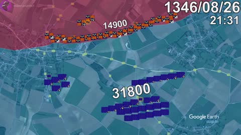 Battle of Crecy in 1 minute using Google Earth