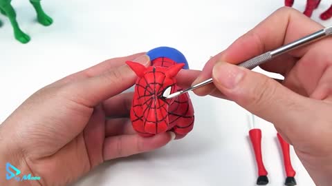 DIY horse mod Superheroes Spider man and Captain America with clay 🧟 Polymer Clay Tutorial
