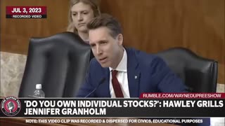 'Do You Own Individual Stocks?': Hawley Grills Jennifer Granholm