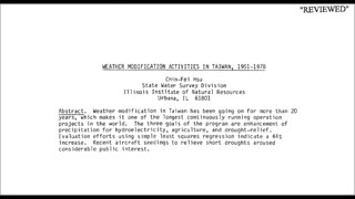 Deregulation of Weather Modification Laws in California, Research Taiwan, India