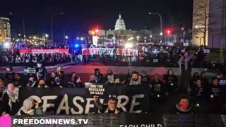 Uh Oh! 'Hundreds Of Pro-Palestine Protesters' Try To Block Biden's Motorcade Route To The Capitol