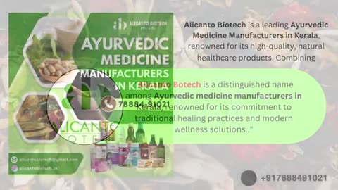 Ayurvedic Medicine Manufacturers in Kerala