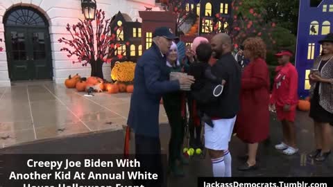 Creepy Joe Biden With Another Kid At Annual Halloween Event