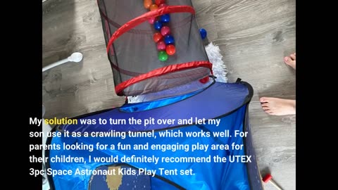 Skim Reviews: UTEX 3pc Space Astronaut Kids Play Tent, Pop Up Play Tents with Tunnels for Kids,...