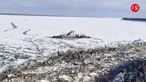Two ships sink in Russia’s Yakutia due to ice drifting- Footage from the area