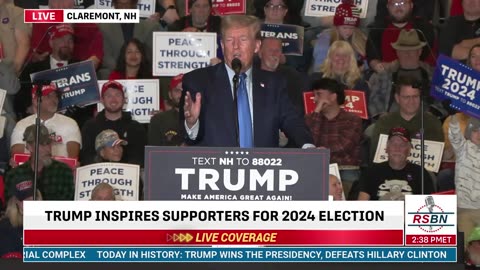 FULL EVENT- President Trump speaks at a campaign event in Claremont, N.H. - 11/11/23