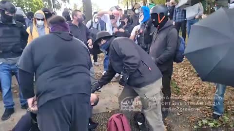 Antifa Attack People Protesting The Perverse ‘Drag Queen Story Time’ Held At Pub In Eugene, Oregon