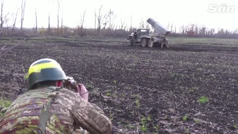 Ukrainian forces fires rockets at Russian positions near Kharkiv and Luhansk