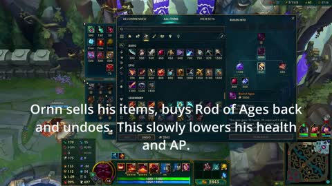 Lowering Ornn's Maximum Health until he becomes Invulnerable!