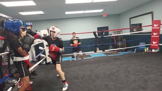 Joey sparring in Florida round 1. 12/27/22