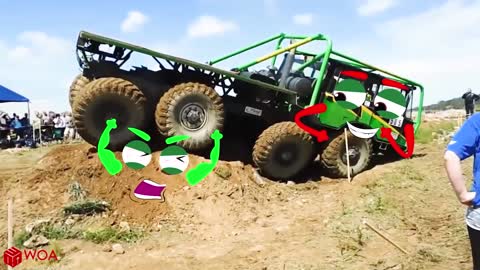 Extreme Monster Truck Offroad Crash & Fail - Offroad Graffiti Vehicle Mad Race