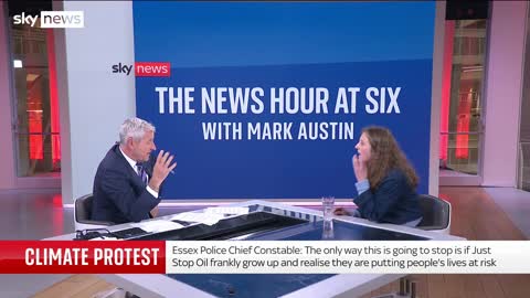 'Stop shouting at me!' - Sky's Mark Austin challenges Just Stop Oil activist