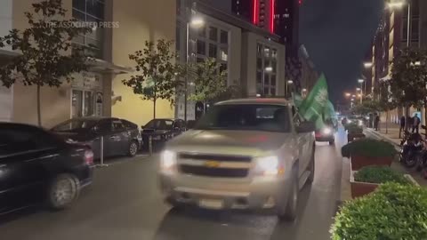 Street celebrations after Saudi World Cup win