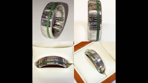 Damascus Steel and Malachite Ring