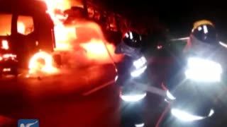 Spontaneous Combustion Destroys 12 Luxury Cars