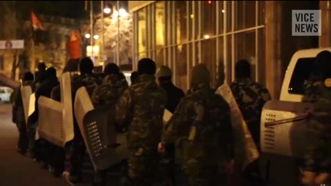 The Right Sector insurgent batailon in Kiev