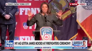 This is how Letitia James, who is going after Donald Trump in New York, was greeted by the FDNY