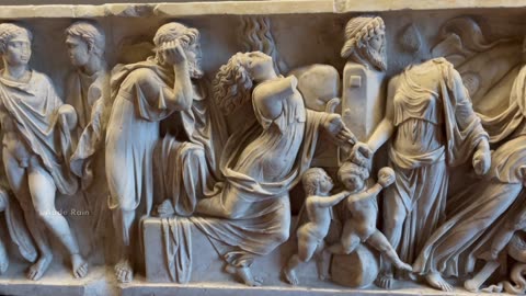 Roman sarcophagus with the myth of Medea