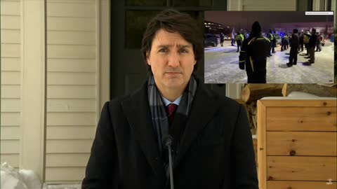 Trudeau press conference with added content