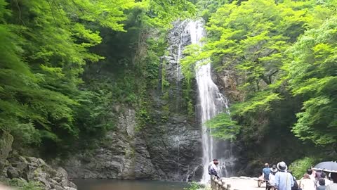 The largest Waterfall in Osaka Prefecture - Mount Minoh 箕面市 Japan