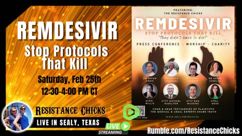 LIVE STREAM: Remdesivir Stop Protocols That Kill-