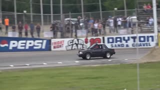 Ooops, Mustang Hood Opens During Race