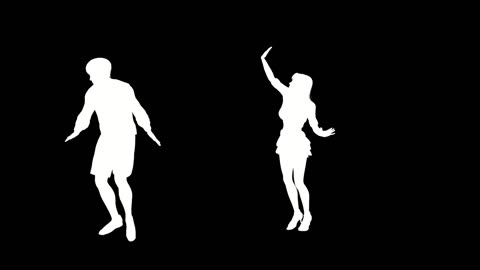 Couple dancers silhouette free stock video. Free for use & download.