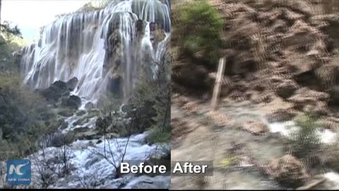 Force of nature_ Jiuzhaigou scenic spot before and after 7.0-magnitude earthquake