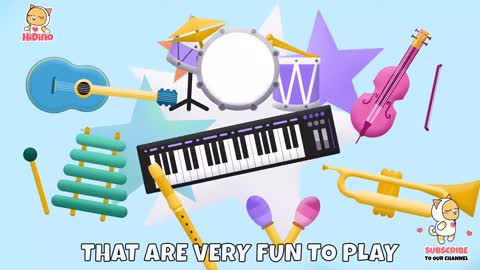 The Musical Instruments Song for Children | Learn 8 musical instruments | Kids songs