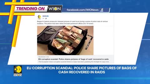 Trending on WION_ EU Corruption Scandal_ Belgian Police share pictures of recovered cash _ WION