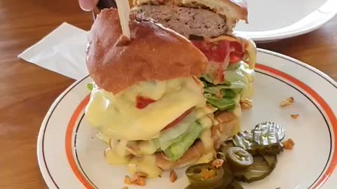 Handmade Burger Cutting