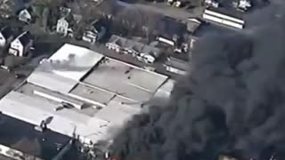 BREAKING!! MASSIVE FIRE AT A METAL FABRICATOR PLANT WITH MULTIPLE EXPLOSIONS REPORTED IN CLEVELAND