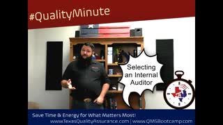 #QualityMinute - Selecting an Internal Auditor