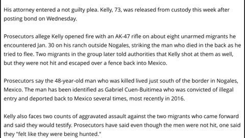 Arizona Rancher George Alan Kelly's Charge Downgraded To 2nd Degree Murder Of Mexican Migrant