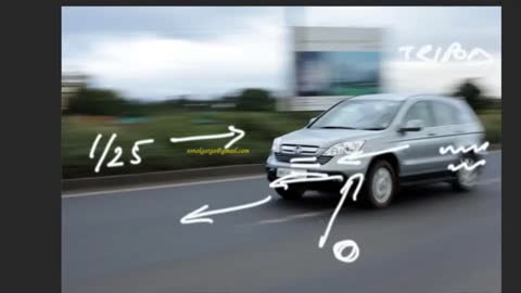 Simple one minute photography video tutorial Shutter speed to create a moving vehicle Large