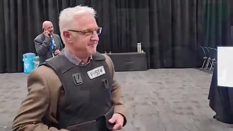 Stab proof vest demonstration at Innovation Lab 2024