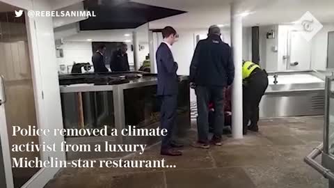 Climate protester dragged out of Michelin-starred restaurant after confronting David Attenborough