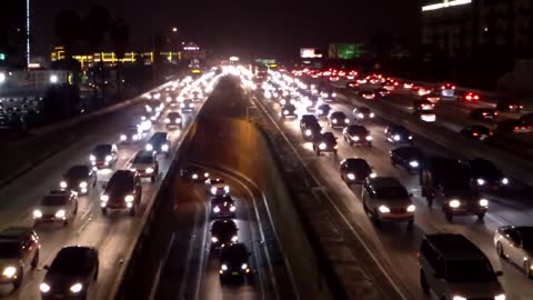 Epic Evening Traffic Jam, Los Angeles, CA