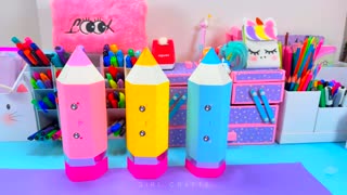 How to Make Pencil Case in Pencil Shape - Back To School