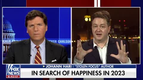 Johann Hari and Tucker Carlson explore the key to happiness.