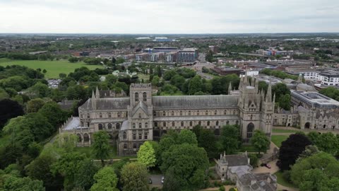 Aerial of Peterborough City Cathedral
