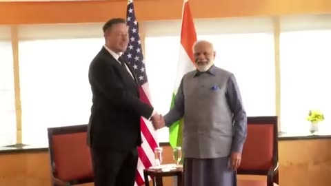 PM Modi meets CEO of Tesla and SpaceX, Mr. Elon Musk, in New York City