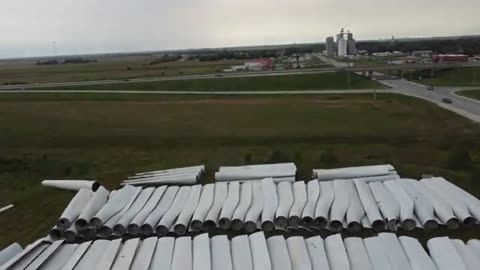 Wind Turbine Blade Graveyard in Iowa